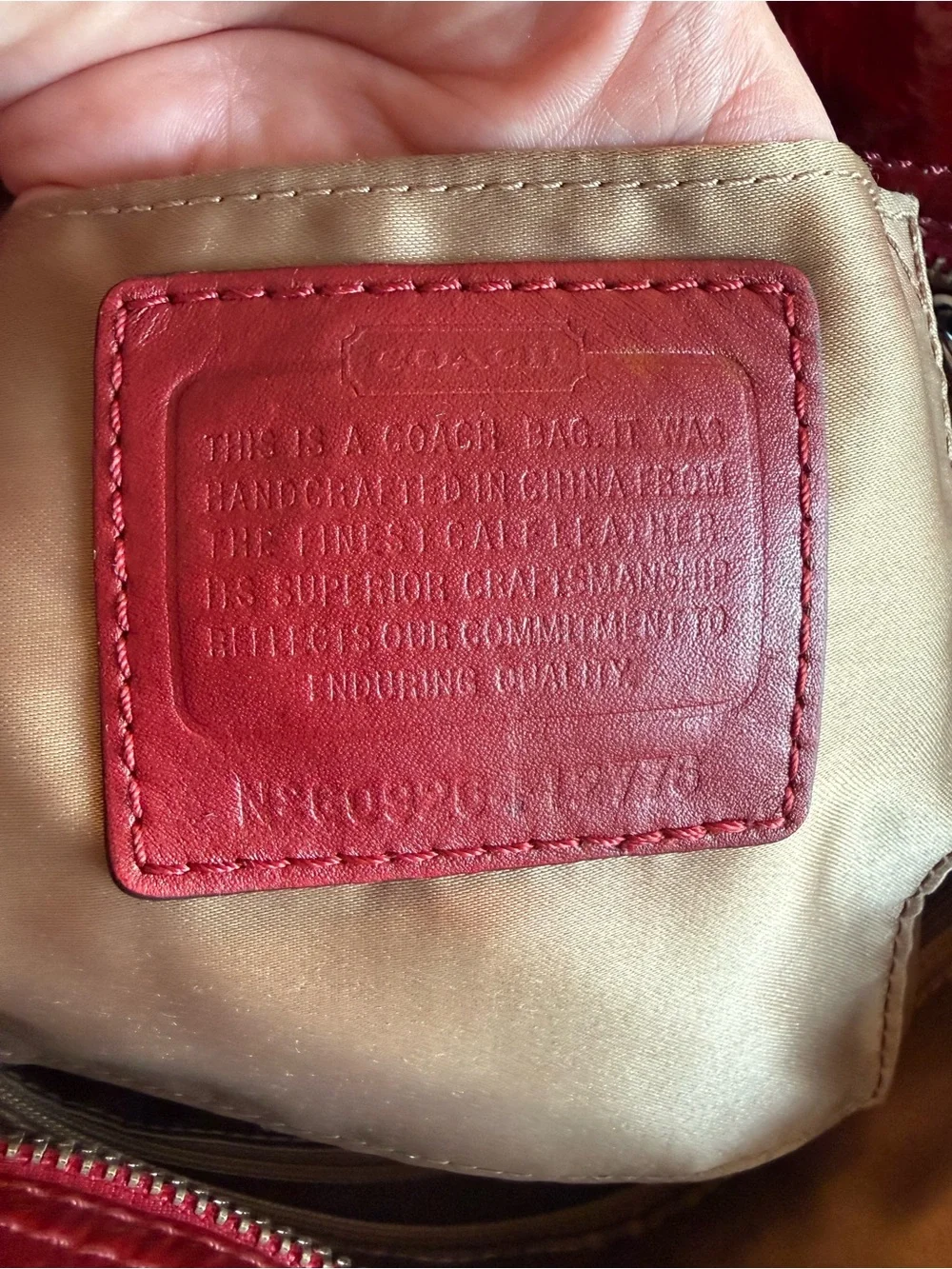 Coach Red Patent Leather Shoulder Bag with Silver Hardware